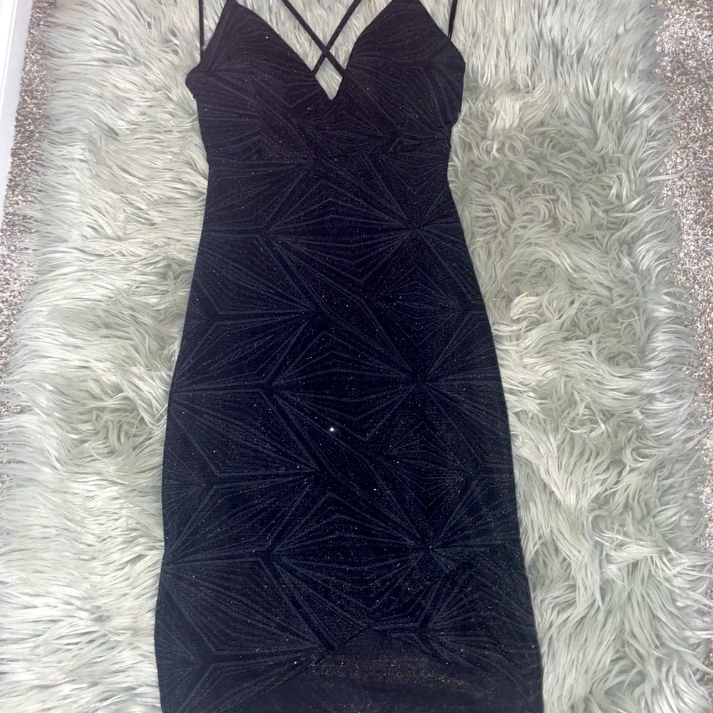 Black shimmer dress